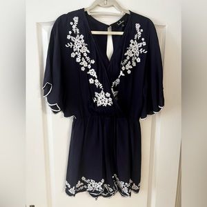 Lulu’s Blue Floral Romper